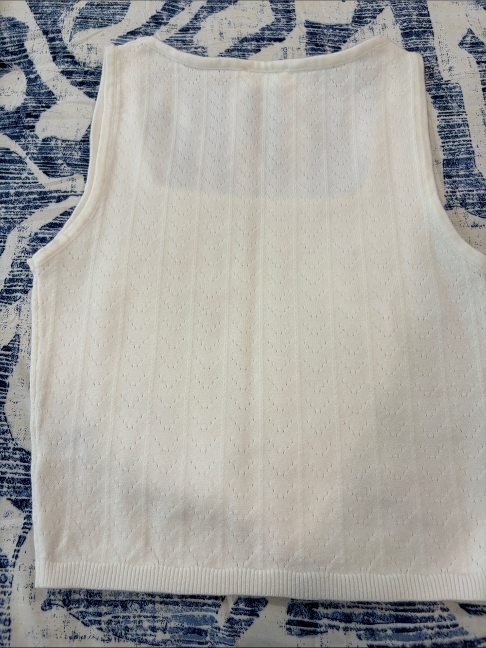 Madewell White Square-Neck Knit Tank Top - Picture 3 of 3